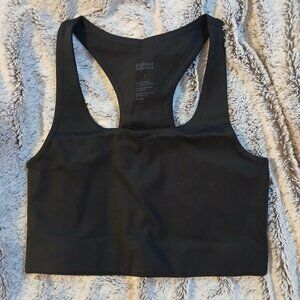 Girlfriend Collective Women's Black Razorback  Sports Bra SZ S NWT